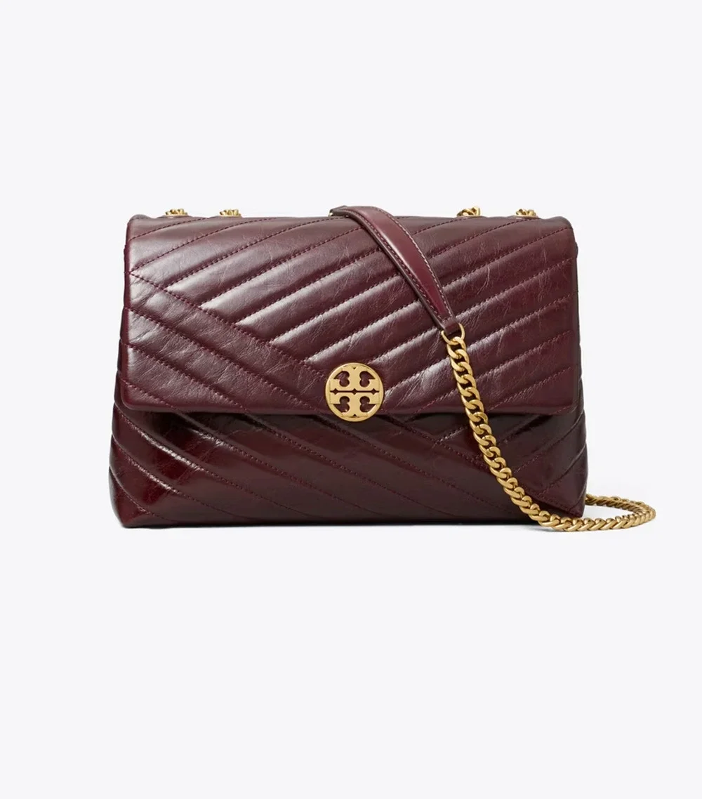 NEW‼️Tory Burch Willa Chevron Glazed Large Shoulder Bag 188185 $675